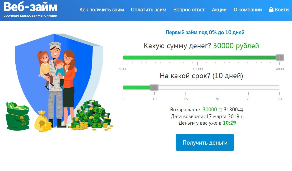 Веб-займ в Киришах